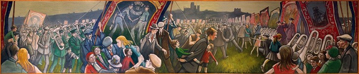 Full view of Norman Cornish Miners' Gala mural